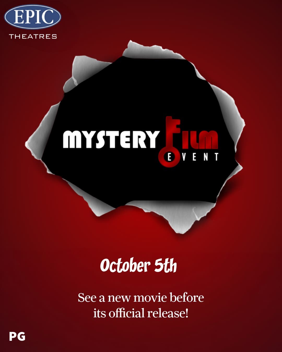 October 5 Mystery Film Event (Epic Theatres) poster