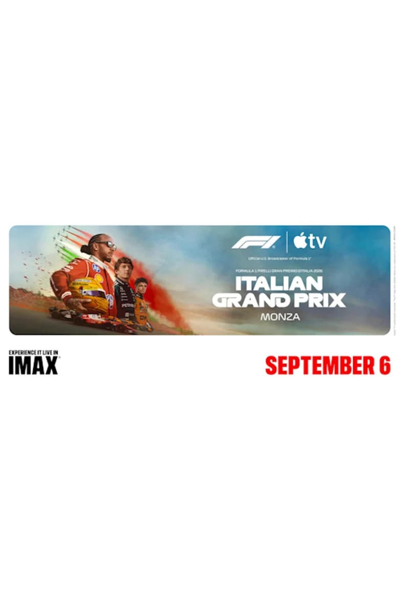 F1® on Apple TV Live in IMAX: Italy Race poster