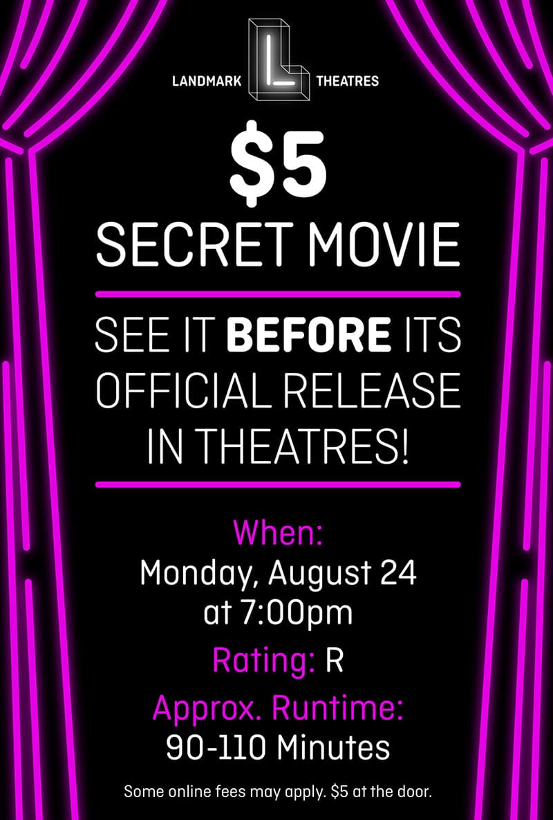 $5 Secret Movie 8/24/26 poster