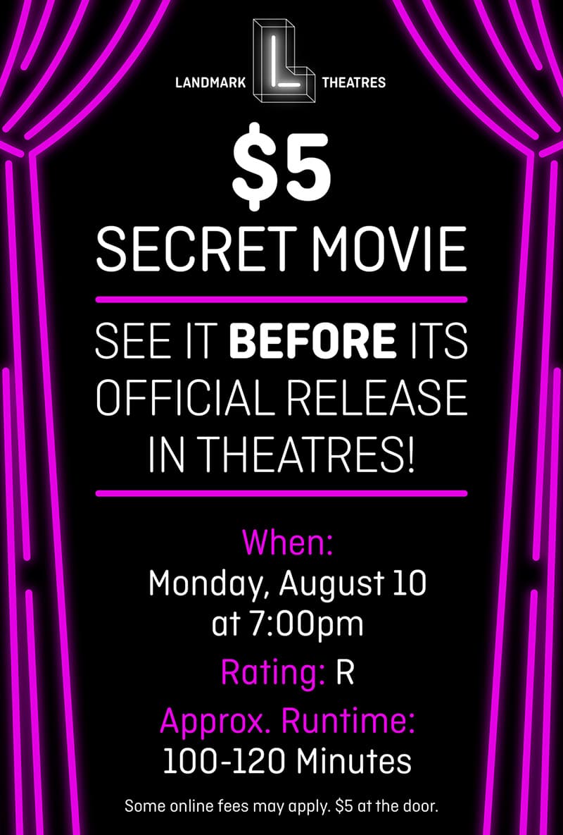 $5 Secret Movie 8/10/26 poster