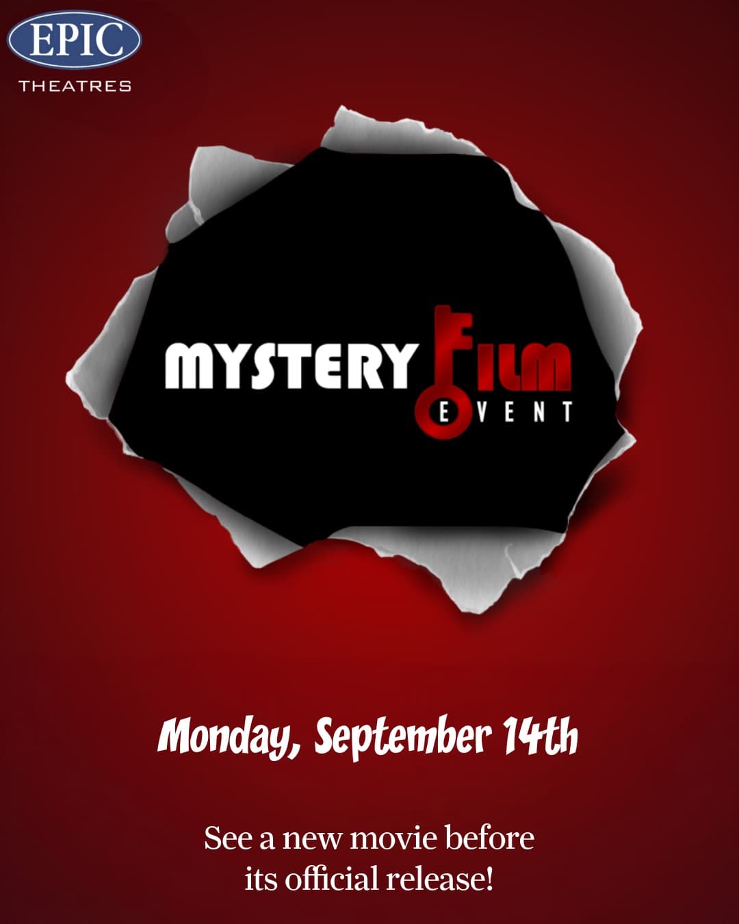 September 21 Mystery Film Event (Epic Theatres) poster