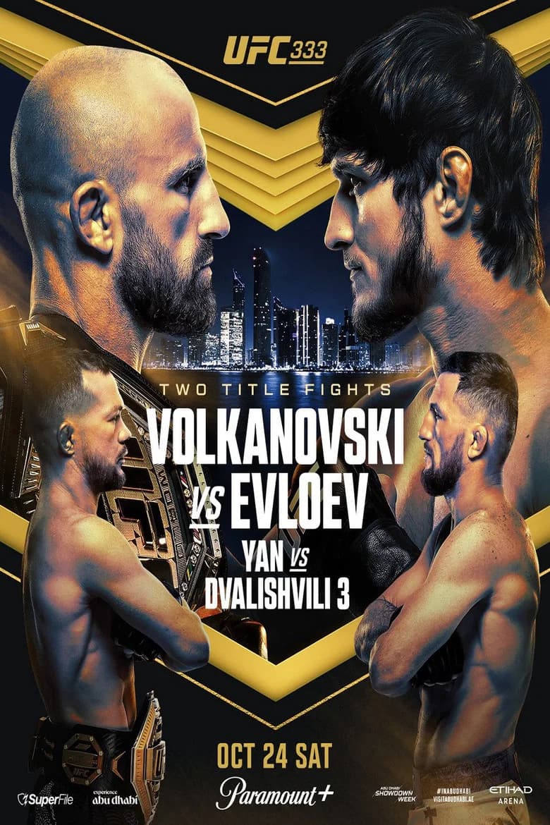 UFC 333: Volkanovski vs. Evloev poster